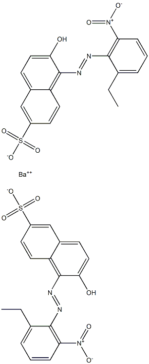 Bis[1-[(2-ethyl-6-nitrophenyl)azo]-2-hydroxy-6-naphthalenesulfonic acid]barium salt Structure