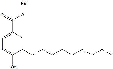 3-Nonyl-4-hydroxybenzoic acid sodium salt,,结构式