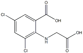2-[(Carboxymethyl)amino]-3,5-dichlorobenzoic acid Struktur
