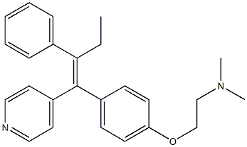 (Z)-2-Phenyl-1-(4-[2-(dimethylamino)ethoxy]phenyl)-1-(4-pyridinyl)-1-butene 结构式