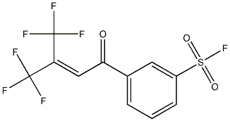 1-(3-フルオロスルホニルフェニル)-4,4,4-トリフルオロ-3-トリフルオロメチル-2-ブテン-1-オン 化学構造式