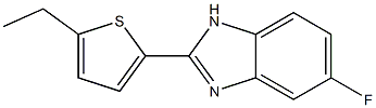 5-フルオロ-2-(5-エチルチオフェン-2-イル)-1H-ベンゾイミダゾール 化学構造式