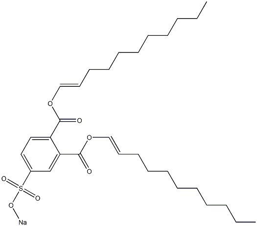 4-(Sodiosulfo)phthalic acid di(1-undecenyl) ester 结构式