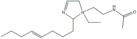 1-[2-(Acetylamino)ethyl]-1-ethyl-2-(4-octenyl)-3-imidazoline-1-ium Struktur