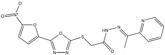  N2-[1-(Pyridin-2-yl)ethylidene]-2-[5-(5-nitro-2-furyl)-1,3,4-oxadiazol-2-ylthio]acetohydrazide