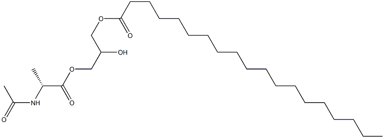 1-[(N-アセチル-D-アラニル)オキシ]-2,3-プロパンジオール3-ノナデカノアート 化学構造式