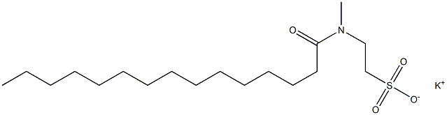 N-Pentadecanoyl-N-methyltaurine potassium salt Structure