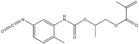 Methacrylic acid 2-[(5-isocyanato-2-methylphenyl)carbamoyloxy]propyl ester Struktur