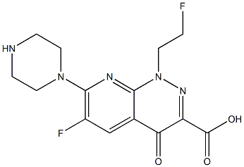 6-Fluoro-1-(2-fluoroethyl)-7-piperazino-1,4-dihydro-4-oxopyrido[2,3-c]pyridazine-3-carboxylic acid