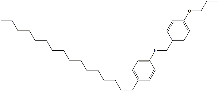 N-(4-プロポキシベンジリデン)-4-ヘキサデシルアニリン 化学構造式