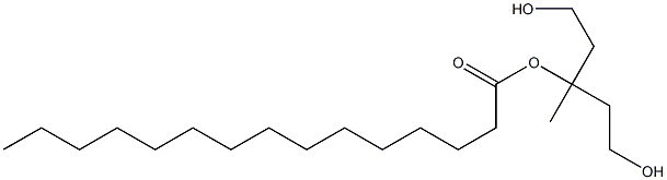 Pentadecanoic acid 3-hydroxy-1-(2-hydroxyethyl)-1-methylpropyl ester Structure