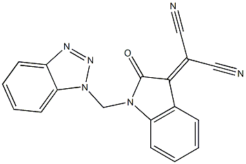 2-[(1-(1H-Benzotriazol-1-ylmethyl)-2-oxo-2,3-dihydro-1H-indol)-3-ylidene]malononitrile|