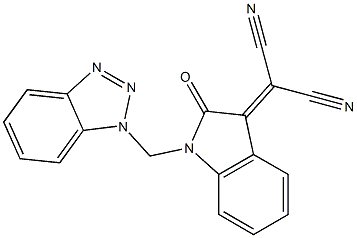  2-[(1-(1H-Benzotriazol-1-ylmethyl)-2-oxo-2,3-dihydro-1H-indol)-3-ylidene]malononitrile