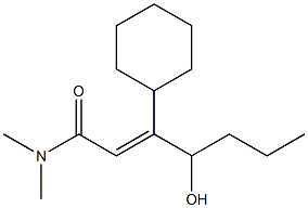 (E)-3-(1-Hydroxybutyl)-3-cyclohexyl-N,N-dimethylpropenamide Structure