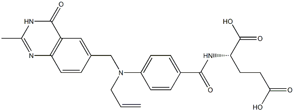  (2S)-2-[4-[N-[(3,4-Dihydro-2-methyl-4-oxoquinazolin)-6-ylmethyl]-N-(2-propenyl)amino]benzoylamino]glutaric acid