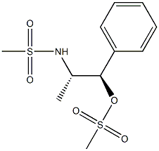 メタンスルホン酸[(1R,2S)-2-[(メチルスルホニル)アミノ]-1-フェニルプロピル] 化学構造式