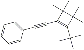 1-tert-Butyl-2-(phenylethynyl)-3,3,4,4-tetramethyl-1-cyclobutene Structure
