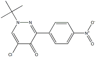 1-(tert-ブチル)-5-クロロ-3-(p-ニトロフェニル)-ピリダジン-4(1H)-オン 化学構造式