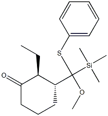  (2S,3R)-2-Ethyl-3-[methoxy(phenylthio)(trimethylsilyl)methyl]cyclohexanone