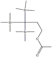Acetic acid [3,3,3-tris(trimethylsilyl)propyl] ester Struktur