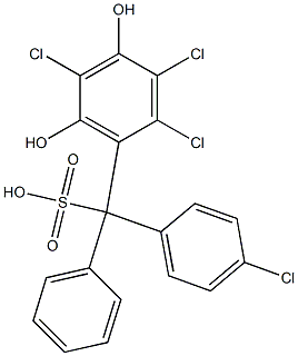 (4-Chlorophenyl)(2,3,5-trichloro-4,6-dihydroxyphenyl)phenylmethanesulfonic acid