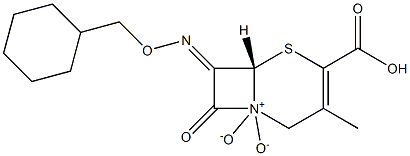 7-[(E)-(Cyclohexylmethoxy)imino]-3-methyl-4-carboxycepham-3-ene 1,1-dioxide Struktur
