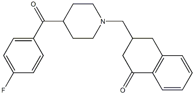 3-[4-(4-Fluorobenzoyl)piperidinomethyl]tetralin-1-one Structure
