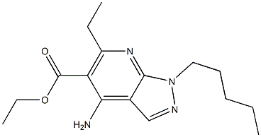  1-Pentyl-4-amino-6-ethyl-1H-pyrazolo[3,4-b]pyridine-5-carboxylic acid ethyl ester