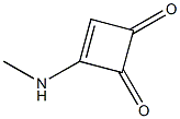 3-メチルアミノ-3-シクロブテン-1,2-ジオン 化学構造式