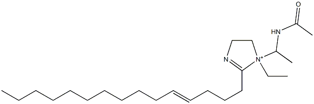 1-[1-(Acetylamino)ethyl]-1-ethyl-2-(4-pentadecenyl)-2-imidazoline-1-ium Struktur