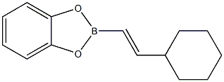 2-[(E)-2-シクロヘキシルエテニル]-1,3,2-ベンゾジオキサボロール 化学構造式