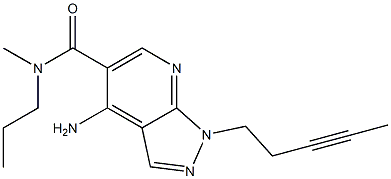 1-(3-Pentynyl)-4-amino-N-methyl-N-propyl-1H-pyrazolo[3,4-b]pyridine-5-carboxamide