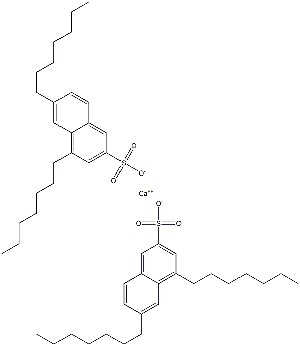 Bis(4,6-diheptyl-2-naphthalenesulfonic acid)calcium salt Structure