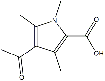 4-Acetyl-1,3,5-trimethyl-1H-pyrrole-2-carboxylic acid,,结构式