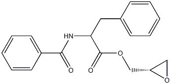(S)-2-Benzoylamino-3-phenylpropionic acid oxiran-2-ylmethyl ester Struktur