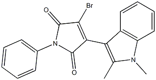 3-BROMO-4-(1,2-DIMETHYL-1H-INDOL-3-YL)-1-PHENYL-PYRROLE-2,5-DIONE Structure
