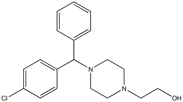 1-[(4-氯二苯甲基)-4-(2-羟乙基)哌嗪,,结构式