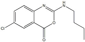 2-(BUTYLAMINO)-6-CHLORO-4H-BENZO[D][1,3]OXAZIN-4-ONE Struktur