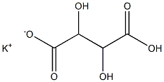DL-potassium hydrogen tartrate Struktur