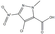 4-Chloro-2-methyl-5-nitro-2H-pyrazole-3-carboxylicacid Structure