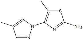 5-Methyl-4-(4-methyl-pyrazol-1-yl)-thiazol-2-ylamine Structure