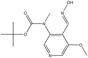 tert-Butyl (4-((hydroxyimino)methyl)-5-methoxypyridin-3-yl)methylcarbamate Structure