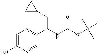 tert-butyl 1-(5-aminopyrazin-2-yl)-2-cyclopropylethylcarbamate Struktur