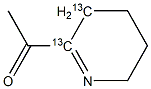 2-Acetyl-3,4,5,6-tetrahydropyridine-13C2 Structure