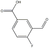 3-甲酰基-4-氟苯甲酸,,结构式