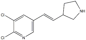 (E)-2,3-dichloro-5-(2-(pyrrolidin-3-yl)vinyl)pyridine Structure