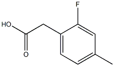 2-氟-4-甲基苯乙酸,,结构式