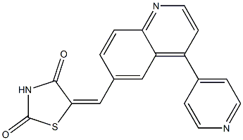 (Z)-5-((4-(pyridin-4-yl)quinolin-6-yl)methylene)thiazolidine-2,4-dione Structure