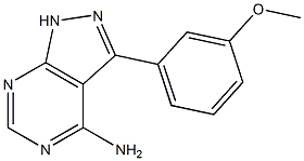 3-(3-methoxyphenyl)-1H-pyrazolo[3,4-d]pyrimidin-4-amine Struktur