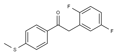2-(2,5-difluorophenyl)-1-(4-(methylthio)phenyl)ethanone Struktur